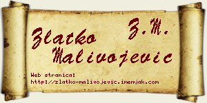 Zlatko Malivojević vizit kartica